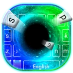 black hole keyboard theme android application logo